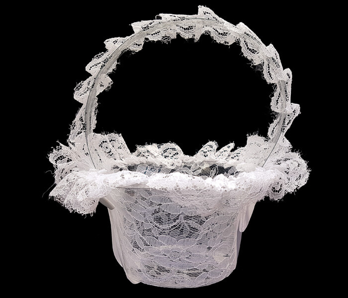 1006-603 Flower Baskets lace Covered Acetate 3.00