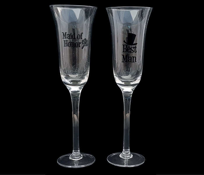 120-608 Toasting Glasses Best Man and Bridesmaid 15.00