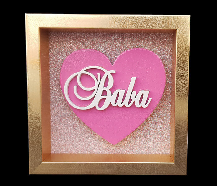 87796-(Baba) $6.95 Small Heart Plaque