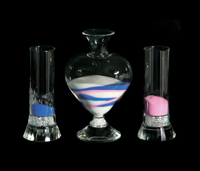 Wset8 $28.80 Unity Sand Ceremony Set includes Heart Vase and 2 Pouring Vases with Sand Included