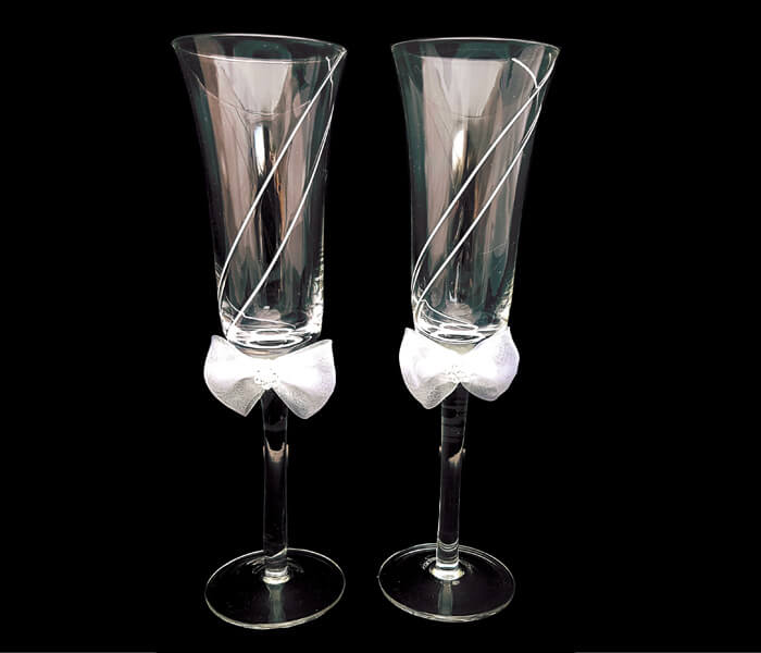 120-716 Toasting Glasses white line 20.00 pra